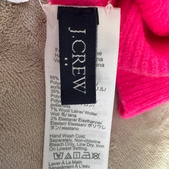 J. Crew Hot Pink Knit Gloves – One Size, NWT - Picture 2 of 3